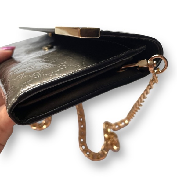 GUCCI GG Olive green leather wallet on Chain 🫒 - Picture 9 of 15